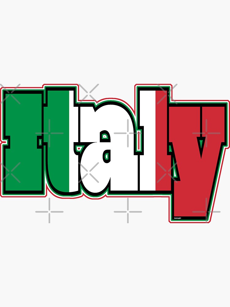 Italien Flagge - Aufkleber, Beschriftungen, T-Shirt Druck und mehr
