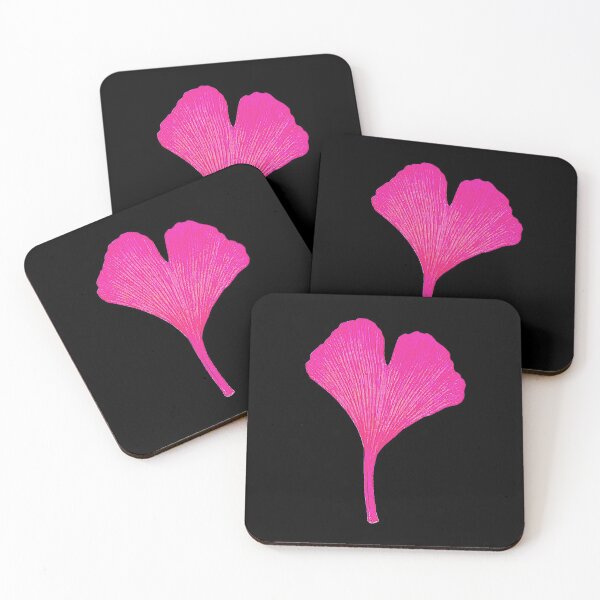 Item preview, Pink Ginkgo Leaf Plant Artwork designed and sold by badlydrawnbabe.