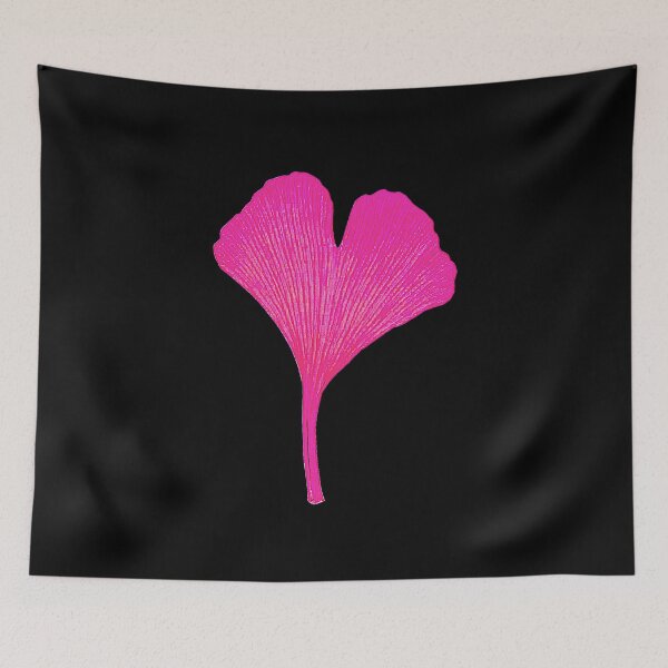 Item preview, Pink Ginkgo Leaf Plant Artwork designed and sold by badlydrawnbabe.