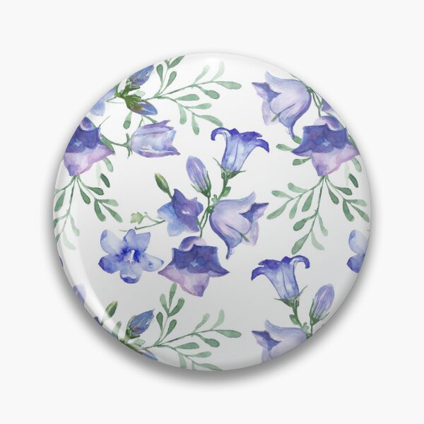 Item preview, Campanula blue bell flower watercolor  designed and sold by DesignForGifts.