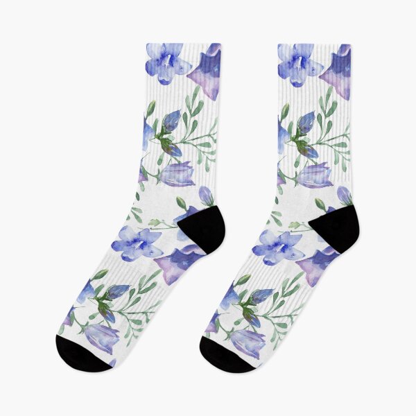 Item preview, Campanula blue bell flower watercolor  designed and sold by DesignForGifts.