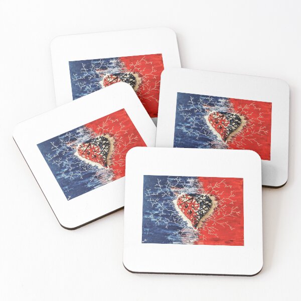 Item preview, original artwork richard kazar blue white red heart designed and sold by Richard Kazar.