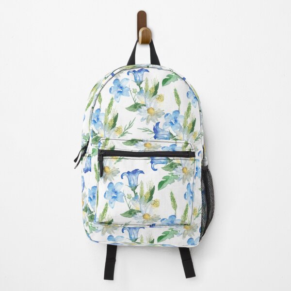 Aperçu de l'œuvre  Aquarelle de fleur de campanule bleue créée et vendue par DesignForGifts.
