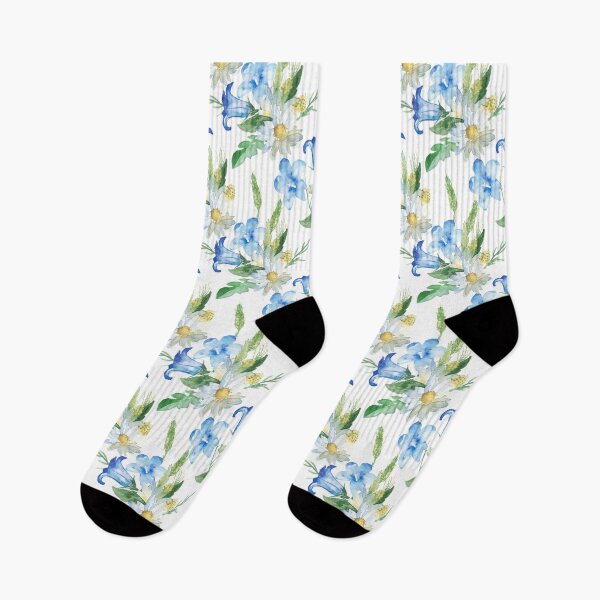 Item preview,  Campanula blue bell flower watercolor  designed and sold by DesignForGifts.