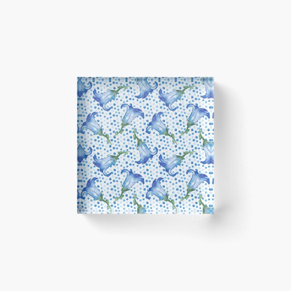 Item preview, Blue Bell Campanula flower watercolor  designed and sold by DesignForGifts.