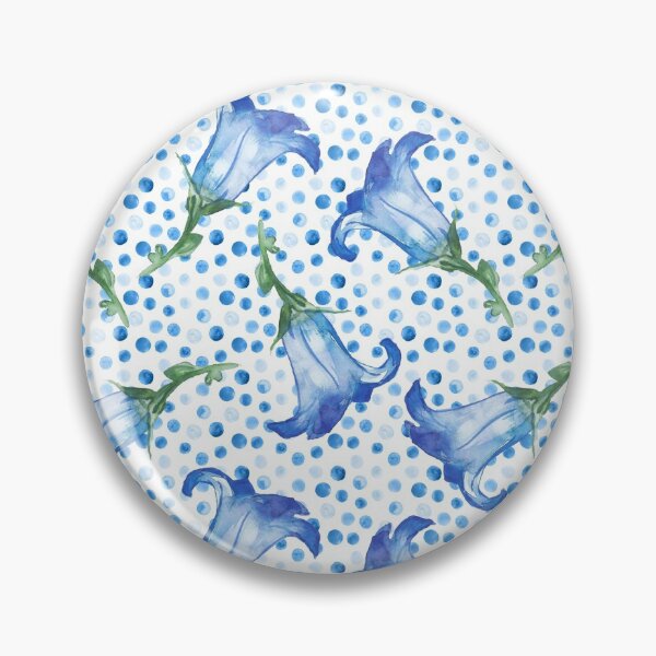 Item preview, Blue Bell Campanula flower watercolor  designed and sold by DesignForGifts.