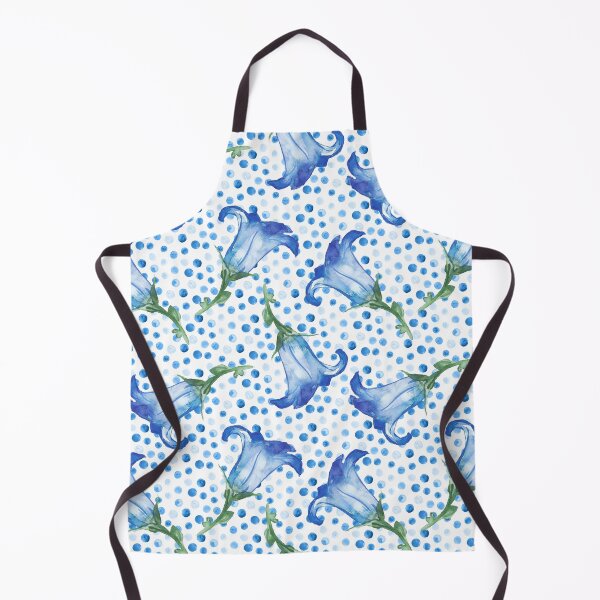 Item preview, Blue Bell Campanula flower watercolor designed and sold by DesignForGifts.