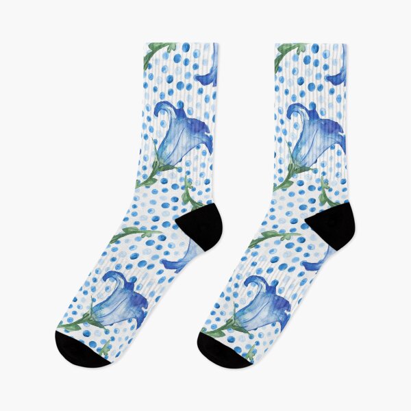 Item preview, Blue Bell Campanula flower watercolor  designed and sold by DesignForGifts.