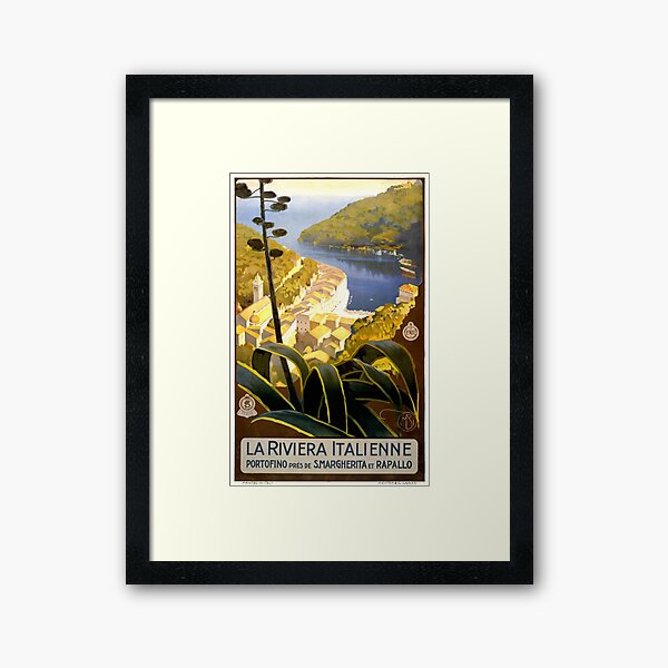 Item preview, 1920 Italian Riviera Travel Poster designed and sold by retrographics.
