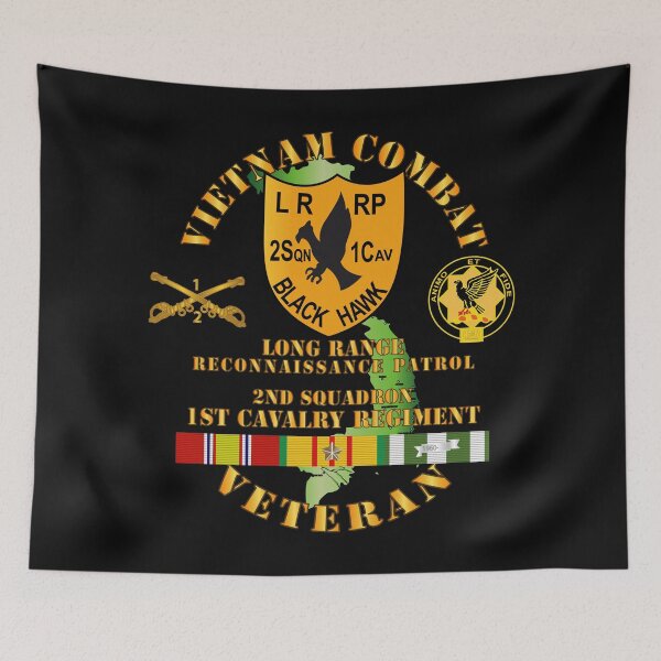 Item preview, Army - Vietnam Combat Veteran - 2nd Squadron, 1st Cav Regt  LRRP - Black Hawk w VN SVC designed and sold by Military Insignia Products.