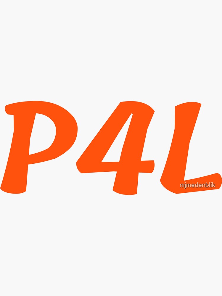 "P4L" Sticker for Sale by mjmedenblik | Redbubble