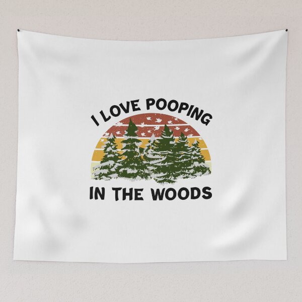 Item preview, I Love Pooping In The Woods Sunset Vintage Camping designed and sold by Dexter Freeman.