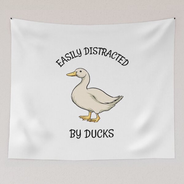 Item preview, Easily Distracted by Ducks Funny designed and sold by HppyStrngHelthy.