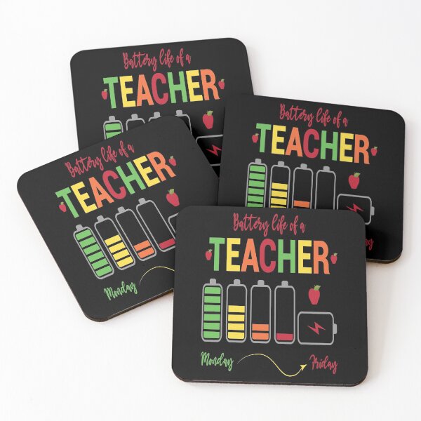 Item preview, BATTERY LIFE OF A TEACHER - FUNNY BACK TO SCHOOL TEACHER QUOTE designed and sold by PhillDaPhlava.