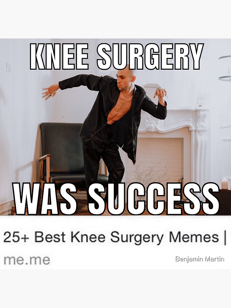 "Knee Surgery Moment" Sticker for Sale by benjayyee Redbubble