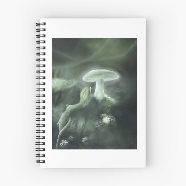Item preview, Glowy Magic Mushroom Painting designed and sold by designs-byJM.