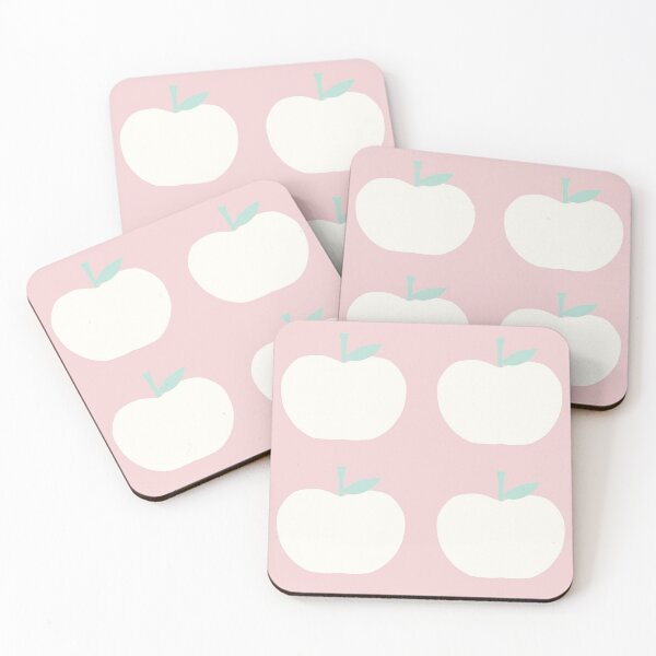 Item preview, Kawaii Apple Pink Pastel Pattern designed and sold by ViewerEqualsPhoton.