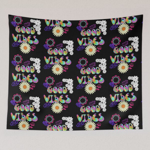 Item preview, Good Vibes Hippy 60s Style Look Colorful Design designed and sold by EarthArtDesigns.