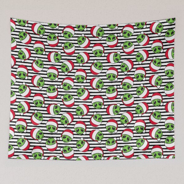 Item preview, Christmas Aliens - black stripes designed and sold by littlearrow.