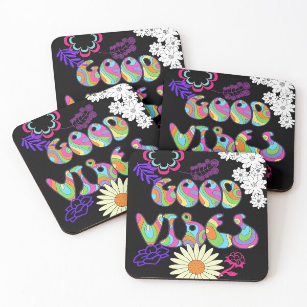 Item preview, Good Vibes Hippy 60s Style Look Colorful Design designed and sold by EarthArtDesigns.