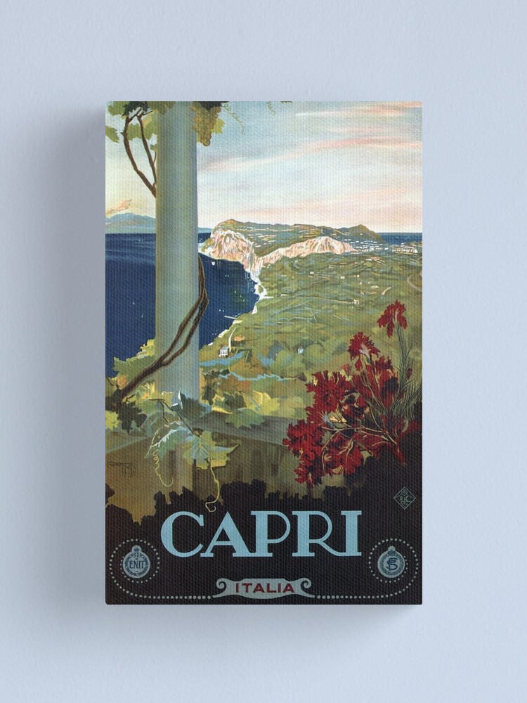 "1927 Capri Italian Travel Poster" Canvas Print for Sale by