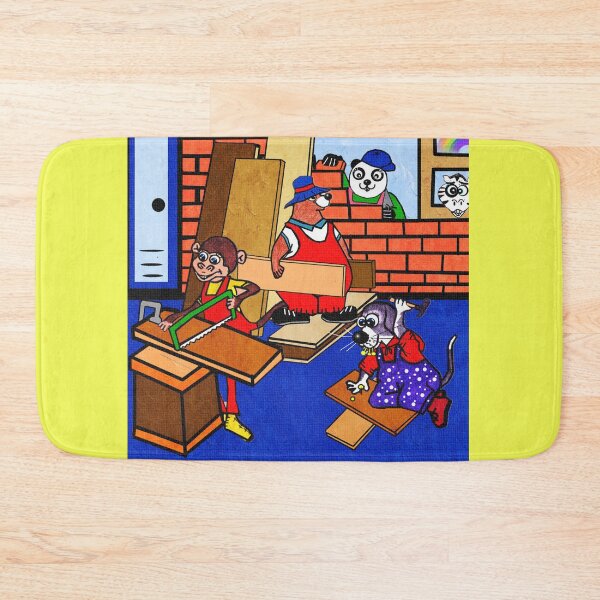 Item preview, Animal builders building a house - panda , bear , monkey , dog and zebra  designed and sold by Shirley cute art .