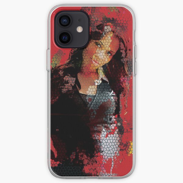 Red Mosaic Lady iPhone Soft Case