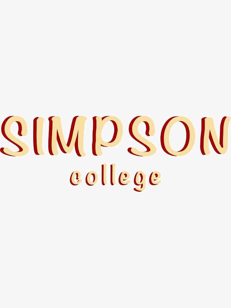 "Simpson College " Sticker for Sale by carinacov Redbubble