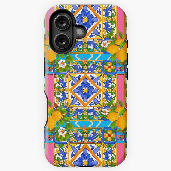 Item preview, Summer,citrus,mosaic background ,Mediterranean style,lemon fruit pattern  designed and sold by MariaMarinova.