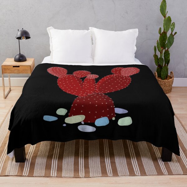 Item preview, Bunny Ear Cactus (Opuntia Microdasys) With Sea Stones - Red Cactus designed and sold by On-The-Roof.