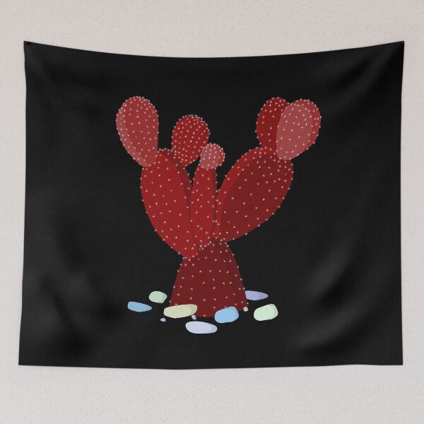 Item preview, Bunny Ear Cactus (Opuntia Microdasys) With Sea Stones - Red Cactus designed and sold by On-The-Roof.