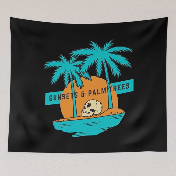 Item preview, Sunset and Palm Trees Skeleton designed and sold by Designs24U.
