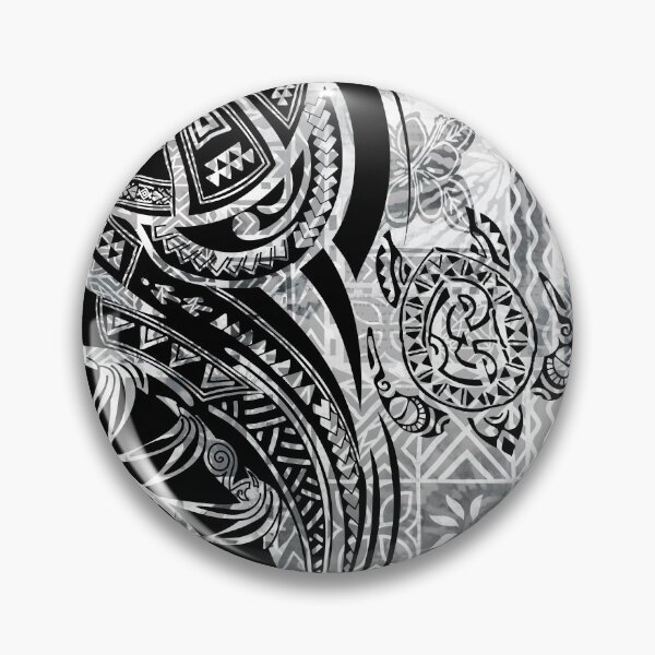 Item preview, Vintage Black And White Jungle Hawaiian - Samoan Tribal Tattoo Swirl Print designed and sold by sunnthreads.