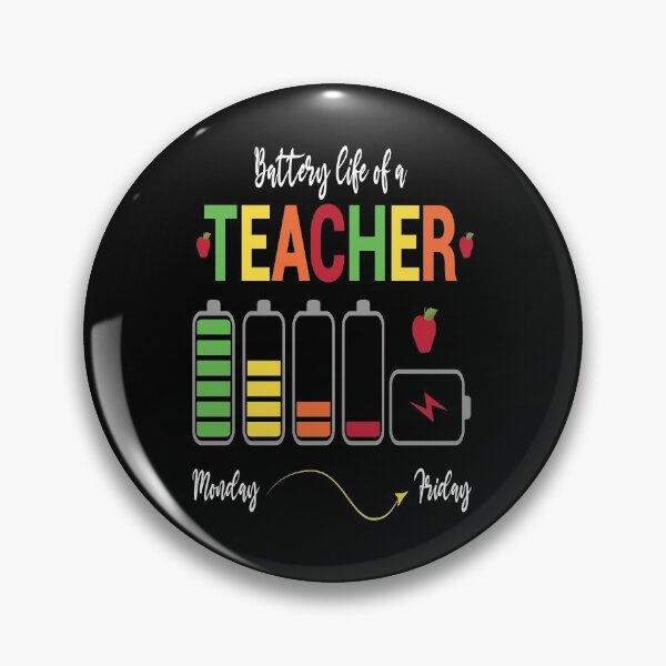 Item preview, BATTERY LIFE OF A TEACHER - FUNNY BACK TO SCHOOL TEACHER QUOTE designed and sold by PhillDaPhlava.