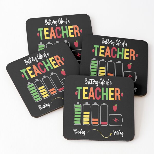 Item preview, BATTERY LIFE OF A TEACHER - FUNNY BACK TO SCHOOL TEACHER QUOTE designed and sold by PhillDaPhlava.