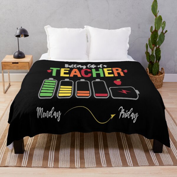 Item preview, BATTERY LIFE OF A TEACHER - FUNNY BACK TO SCHOOL TEACHER QUOTE designed and sold by PhillDaPhlava.