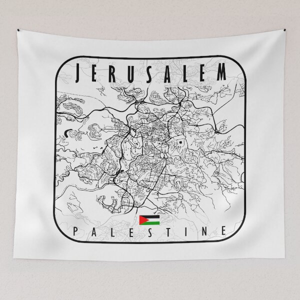 Item preview, JERUSALEM MAP PALESTINE designed and sold by hatimelhag.