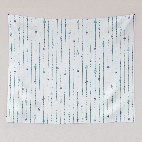 Item preview, Stars n' Swirls n' Beads (White & Blue) designed and sold by JMTolman.
