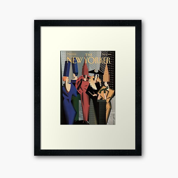 The new yorker fashion poster Framed Art Print