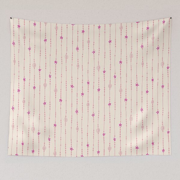 Item preview, Stars n' Swirls n' Beads (Cream & Pink) designed and sold by JMTolman.