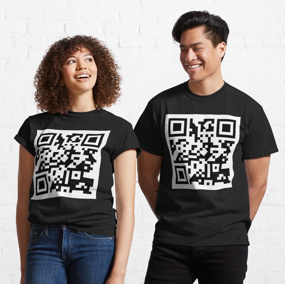 NEW RICK ASTLEY T SHIRT FEATURING A RICK ROLL QR CODE ON THE BACK! VINTAGE  80s