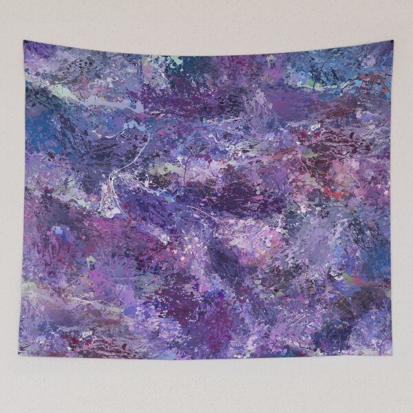 Item preview, Violet drip abstraction designed and sold by CatyArte.