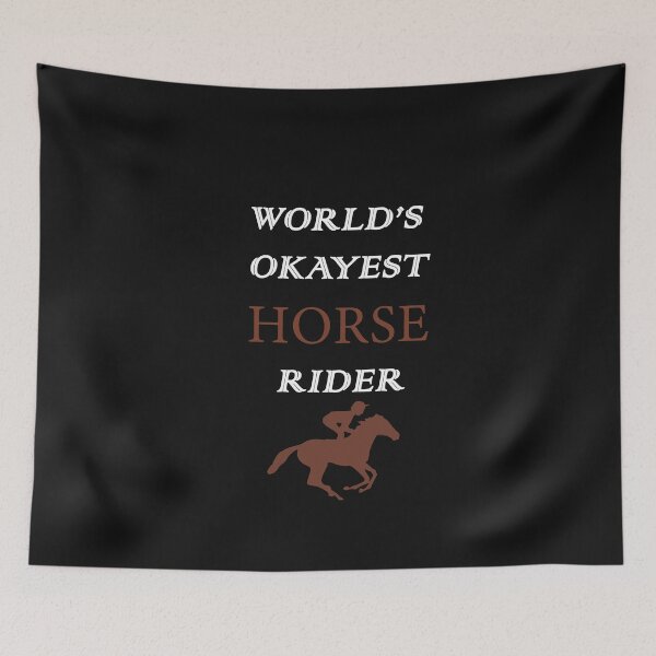 Item preview, World's okayest horse rider : funny Gift idea for horse lovers & siblings designed and sold by dorento07.