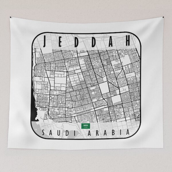 Item preview, JEDDAH MAP SAUDI ARABIA designed and sold by hatimelhag.