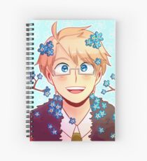 America Forget-me-not Print Spiral Notebook