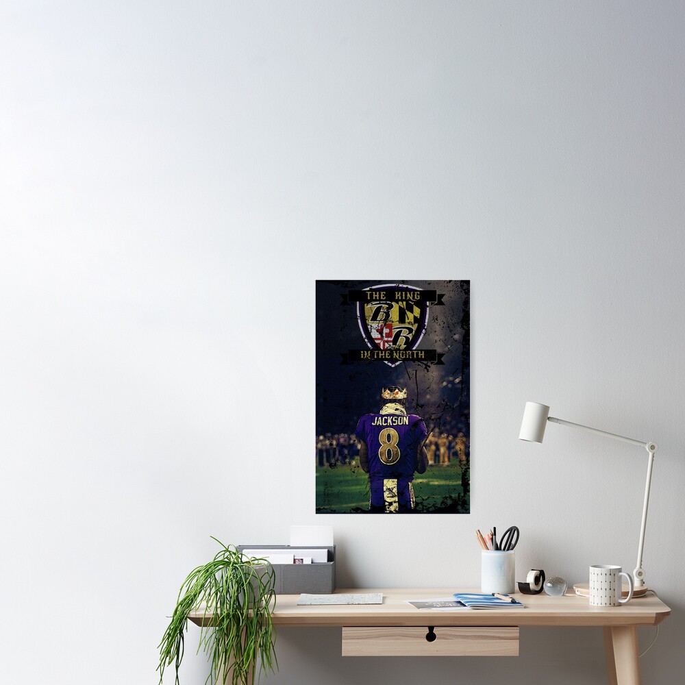 LINXIANG Lamar Jackson American Football Star Autographed Poster Handsome  Poster Decorative Painting Canvas Wall Art Living Room Posters Bedroom