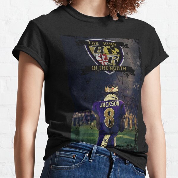 Lamar Jackson Running Touch Down Kids T-Shirt