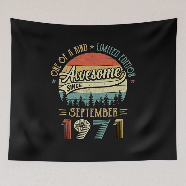 Item preview, September 1971 Vintage 50 Years Old Retro 50th Birthday Gift designed and sold by cadieuxart.