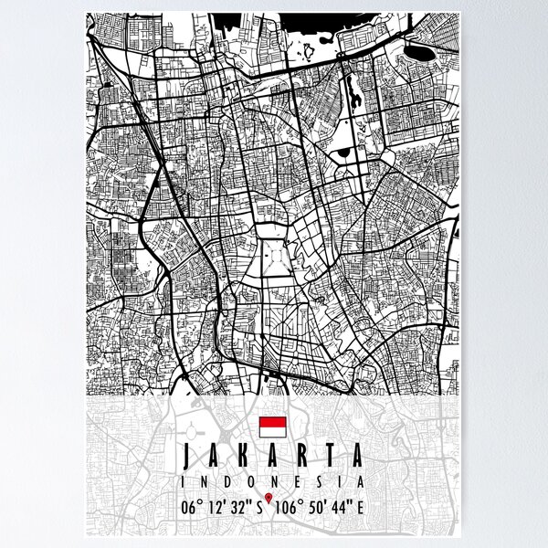 Item preview, JAKARTA MAP INDONESIA designed and sold by hatimelhag.