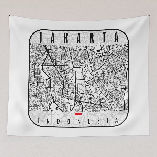 Item preview, JAKARTA MAP INDONESIA designed and sold by hatimelhag.